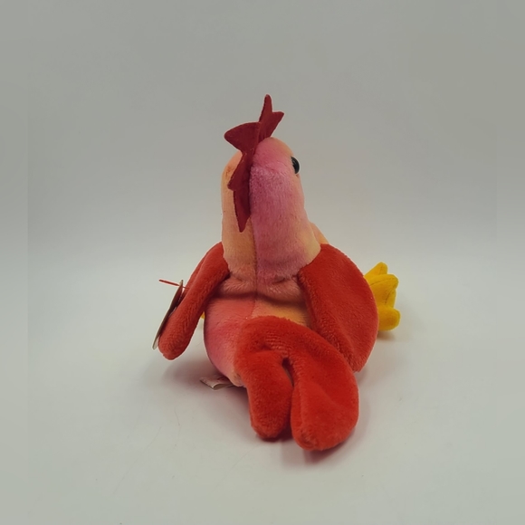 Ty Strut Rooster Farm Chicken Retired Beanie Baby Stuffed Animal Plush Toy 6" - Picture 3 of 4